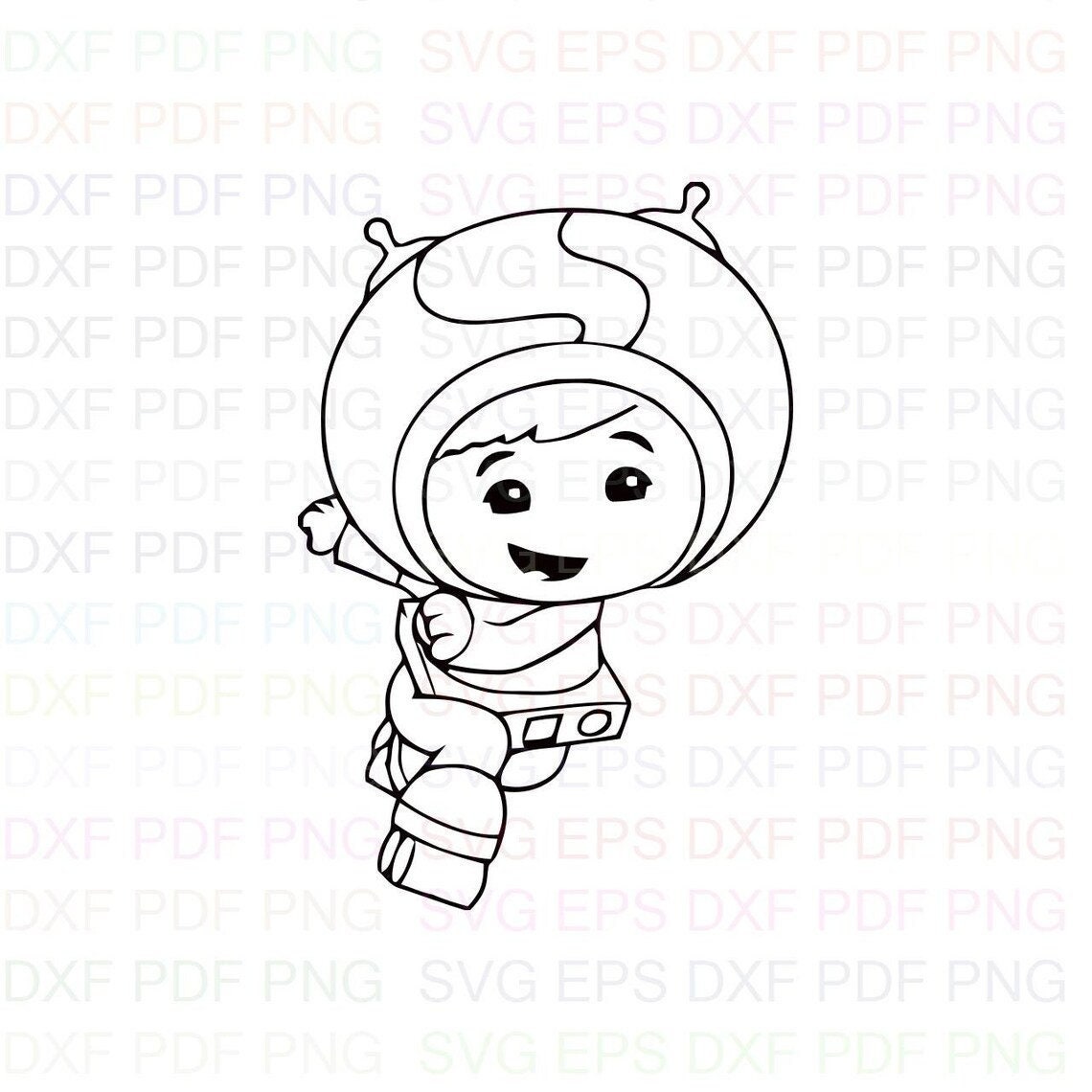 GeoTeam_Umizoomi Svg Outline Dxf Eps Pdf Png, Cricut, Archivo de corte, Vector, Clipart - Descarga instantánea