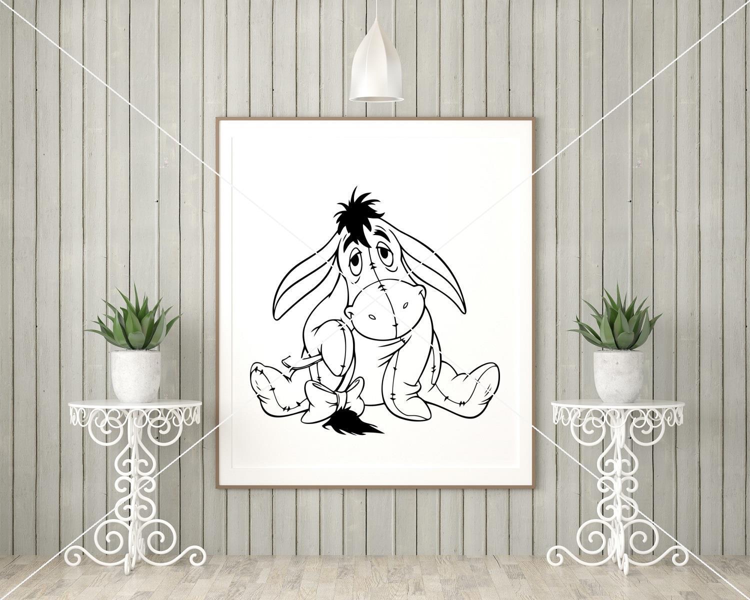 Eeyore_donkey_winnie_the_pooh_4 Svg Outline Dxf Eps Pdf Png Eeyore_donkey_winnie_the_pooh_4 Svg Outline Dxf Eps Pdf Png