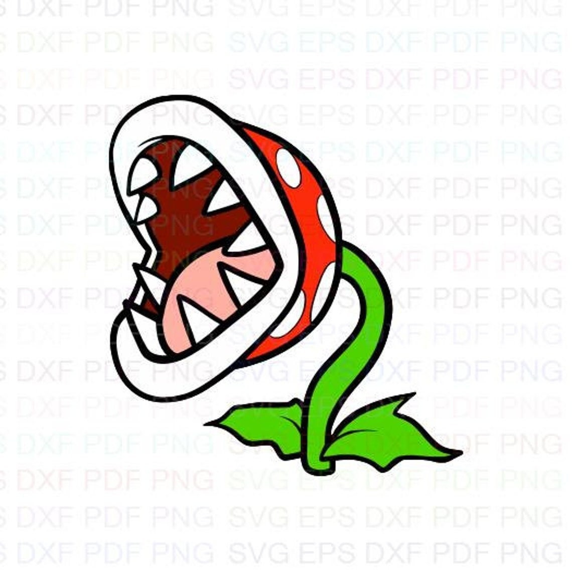 Super_mario_bros_piranha_plant Svg Dxf Eps Pdf Png, Cricut, Cutting File, Vector, Clipart ...