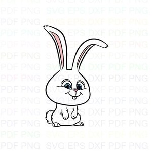 Snowball_The_Secret_Life_of_Pets Svg Dxf Eps Pdf Png, Cricut, Cutting-bestand, Vector, Clipart - Instant Download