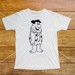 Fred_flintstone_the_flintstones_5 Svg Outline Dxf Eps Pdf Png, Cricut ...