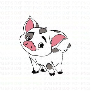 Pua_Moana Svg Dxf Eps Pdf Png, Cricut, Cutting-bestand, Vector, Clipart - Instant Download