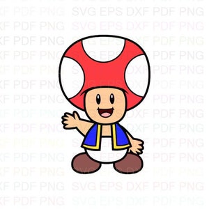 Toad_Super_Mario_Bros Svg Dxf Eps Pdf Png, Cricut, Arquivo de corte, Vetor, Clipart - Download instantâneo