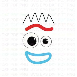 Forky_face_smiley_2_Toy_Story Svg Dxf Eps Pdf Png, Cricut, fichier de découpe, vecteur, Clipart - téléchargement immédiat