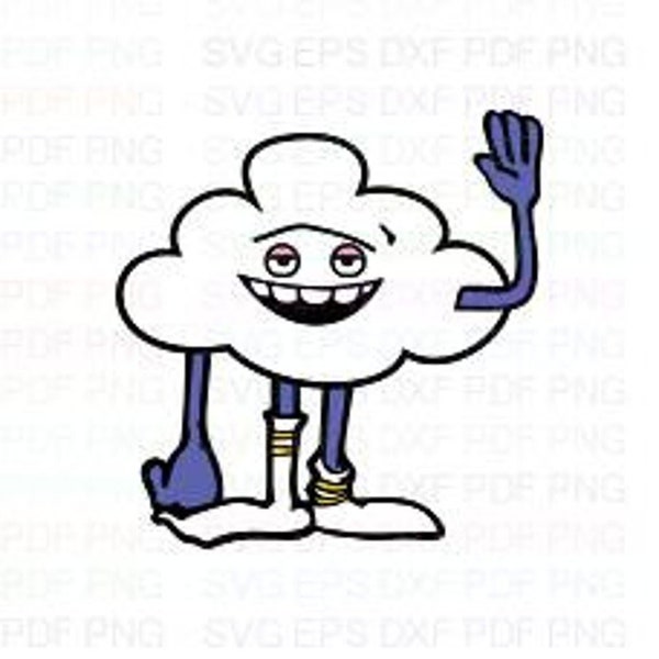 Cloud_guy_2_Trolls Svg Dxf Eps Pdf Png, Cricut, Cutting file, Vector, Clipart - Instant Download