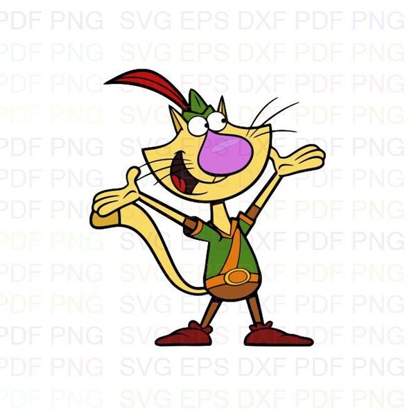 Nature_Cat Svg Dxf Eps Pdf Png, Cricut, Cutting file, Vector, Clipart - Instant Download