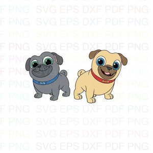 puppy_dog_pals_Rolly_and_Bingo_svg Svg Dxf Eps Pdf Png, Cricut, Cutting file, Vector, Clipart - Instant Download