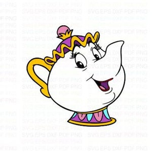Mrs_Potts_La_Bella_e_la_Bestia Svg Dxf Eps Pdf Png, Cricut, File di taglio, Vettore, Clipart - Download immediato