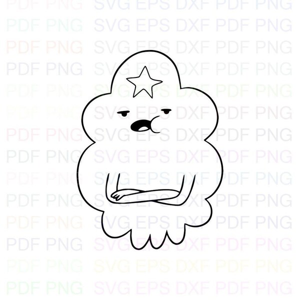 Lumpy_Space_Princess_2_Adventure_Time Svg Outline Dxf Eps Pdf Png, Cricut, Cutting file, Vector, Clipart - Instant Download