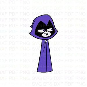 Raven_Stand_up_Teen_Titans_Go Svg Dxf Eps Pdf Png, Cricut, File di taglio, Vettore, Clipart - Download immediato
