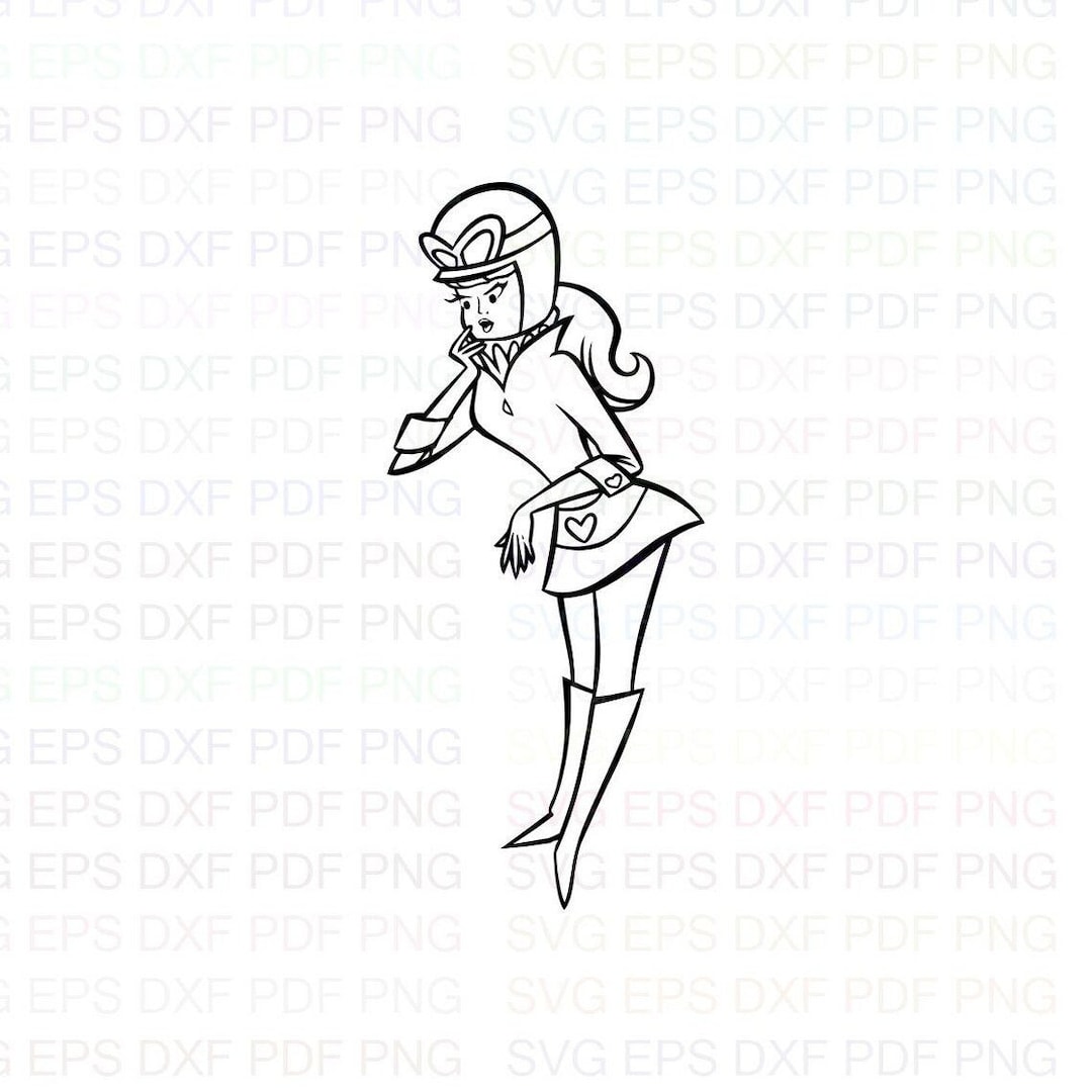 Penelope Svg Penelope_pitstop_2_the_wacky_races Svg Outline Dxf Eps Pdf Png, Cricut ...
