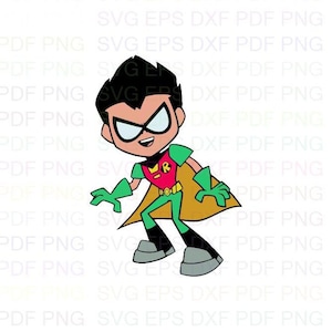 Robin_2_Teen_Titans_Go Svg Dxf Eps Pdf Png, Cricut, File di taglio, Vettore, Clipart - Download immediato