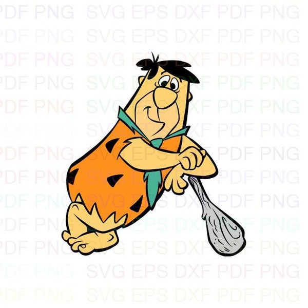 Fred_Flintstone_The_Flintstones_2 Svg Dxf Eps Pdf Png, Cricut, Cutting file, Vector, Clipart - Instant Download