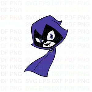 Raven_2_Teen_Titans_Go Svg Dxf Eps Pdf Png, Cricut, File di taglio, Vettore, Clipart - Download immediato