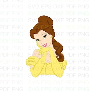 Belle_Beauty_and_Beast Svg Dxf Eps Pdf Png, Cricut, File di taglio, Vettore, Clipart - Download immediato