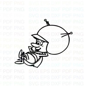 The_Great_Gazoo_The_Flintstones Svg-overzicht Dxf Eps Pdf Png, Cricut, snijbestand, Vector, Clipart - Instant Download