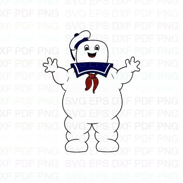 Stay_Puft_Marshmallow_Man Svg Dxf Eps Pdf Png, Cricut, Cutting file, Vector, Clipart - Instant Download