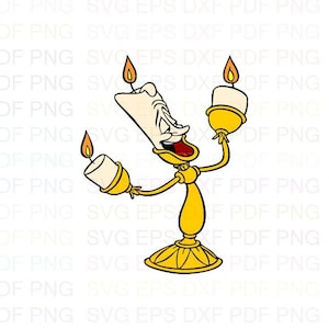 Lumiere_1_La_Bella_y_la_Bestia Svg Dxf Eps Pdf Png, Cricut, Archivo de corte, Vector, Clipart - Descarga instantánea