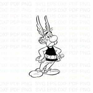 Asterix_Svg SVG, Umriss, Dxf, Eps, Pdf, Cricut, Plotterdatei, Vektor, Clipart - Instant Download