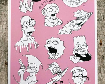 Tattooed Bart Etsy Tattooed Bart Etsy