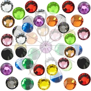 4mm / SS16 Hot Fix Iron On Glass Rhinestones  AAA Grade Korean , Choose Your Color.