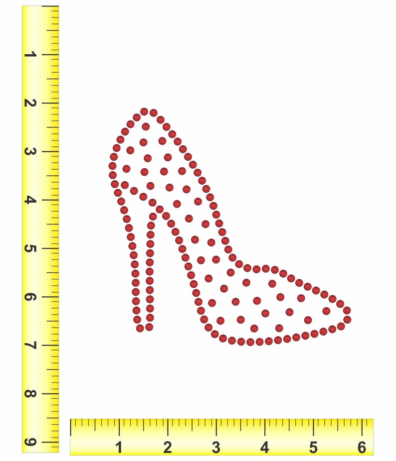Magnetic Rhinestone Template HIGH HEEL DOTTED 5 Etsy