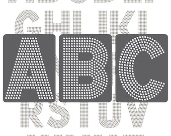 Magnetic Rhinestone Template Letters - Audacious 5" Font - Choose Your Letters