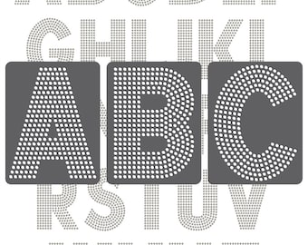 Magnetic Rhinestone Template Letters - Audacious 5&quot; Font - Choose Your Letters