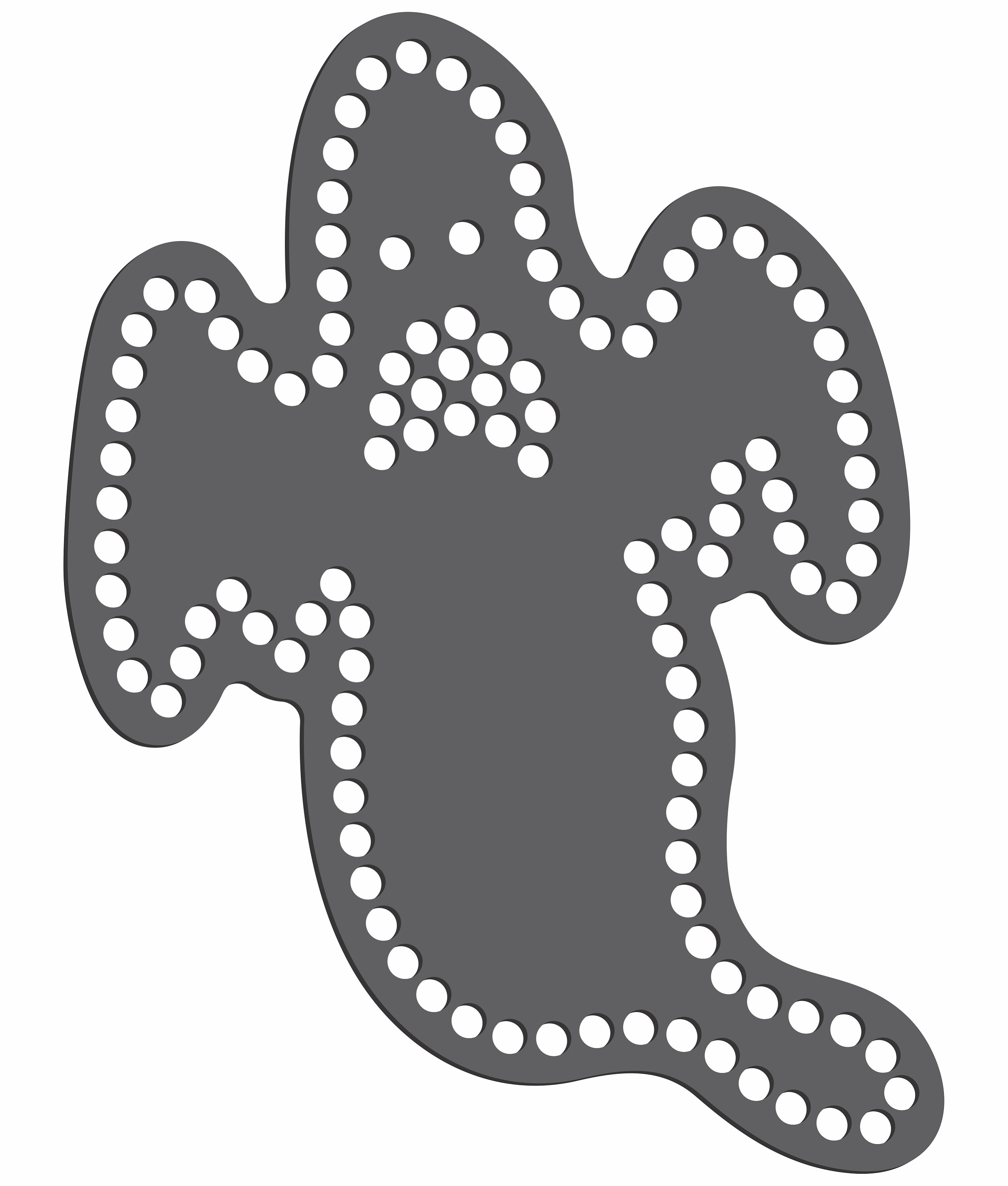 Magnetic Rhinestone Template - GHOST 5"