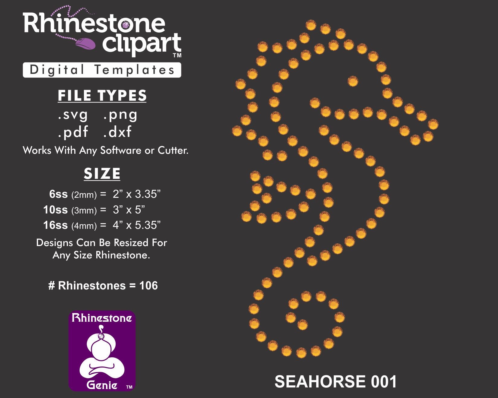 Rhinestone Genie Flourishes – Magnetische Strass-Schablonen-Set Zum Verzieren Von Stoff, Holz, Papier & Mehr