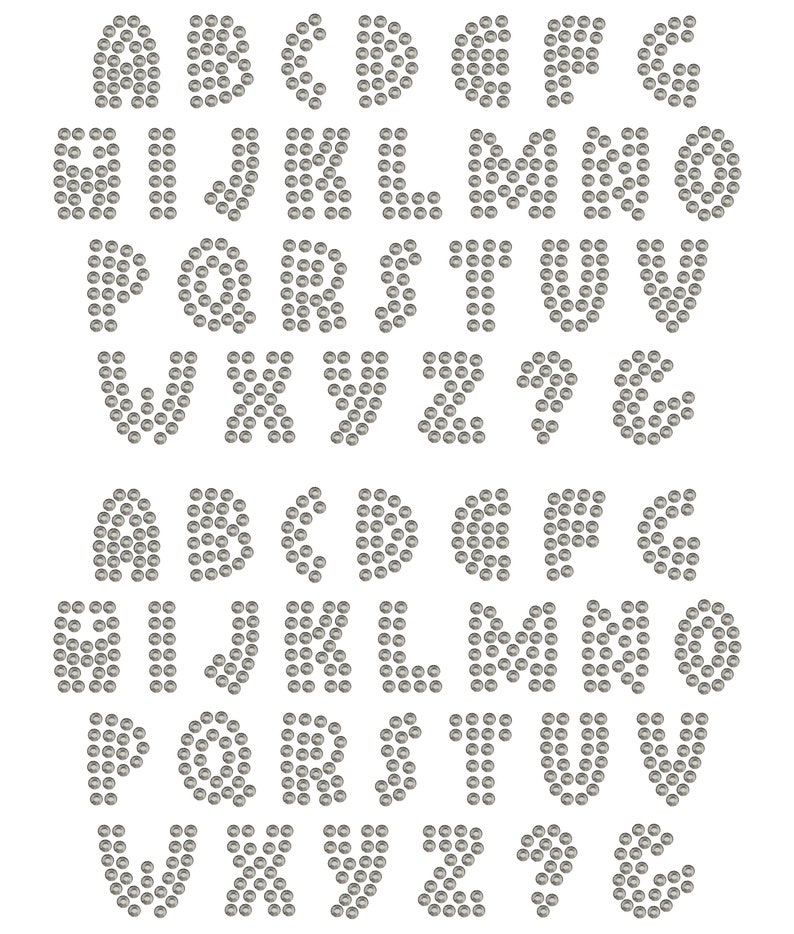 Magnetic Rhinestone Template Set - FONT - HOPPER 1