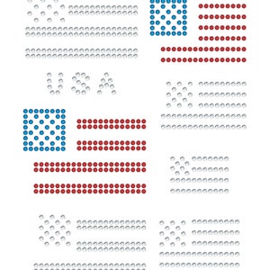 Magnetic Rhinestone Template(s) - AMERICAN FLAGS 2