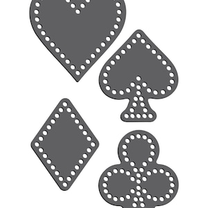 Magnetic Rhinestone Template(s) - CARD SUITS 001