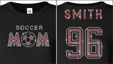 Magnetic Rhinestone Templates - Sports Block Numbers 3
