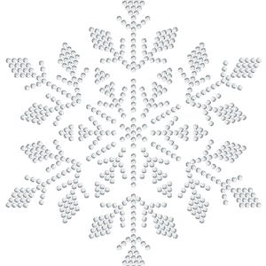 Rhinestone Iron On Transfer - GIANT SNOWFLAKE, hotfix heat applique