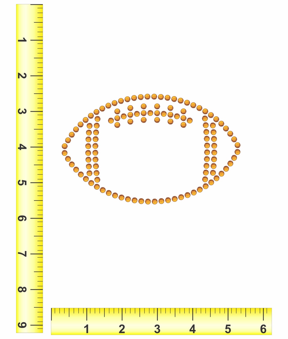 Magnetic Rhinestone Templates FOOTBALL 5 - Etsy