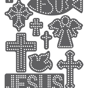 Magnetic Rhinestone Template Set - RELIGIOUS 001