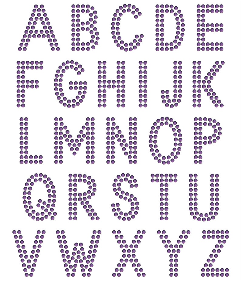 Magnetic Rhinestone Template Double Down 2 Font - Etsy