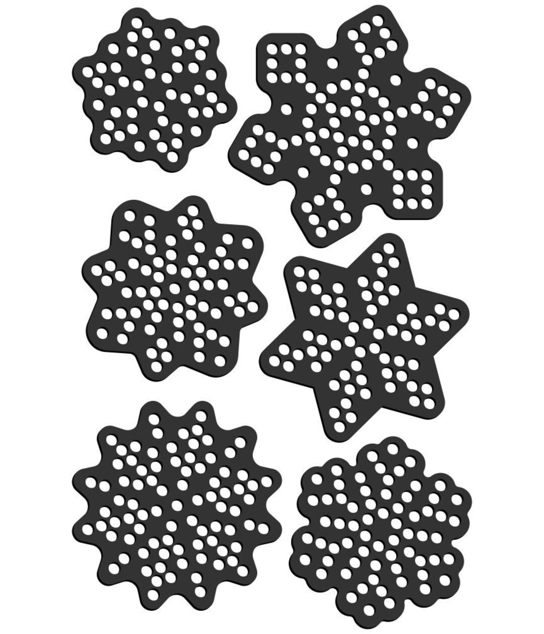 Magnetic Rhinestone Templates - Snow Flakes 2