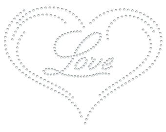 May include: A heart-shaped design made of small white dots, with the word "Love" spelled out in the center.