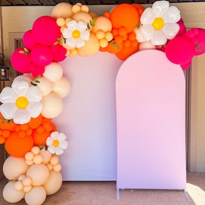 Kit fai da te per ghirlande per feste al tramonto rosa e arancione, arco di palloncini per festa di addio al nubilato, kit di palloncini fai da te, decorazione colorata per feste, palloncino per addio al nubilato