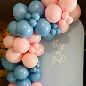 Gender Reveal Baby Shower DIY Balloon Garland Balloon Arch Kit Baby Boy Girl Decorations Balloons Garland Baby Shower balloon Baby Shower