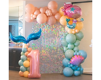 101 Decorazioni Di Compleanno A Forma Di Sirena, Piatti Per Feste, Tovaglioli, Bicchieri A Scala, Tovaglia Per Ragazze E Bambini, Baby Shower, Forniture Per Feste, 20 Pezzi - Foto 2