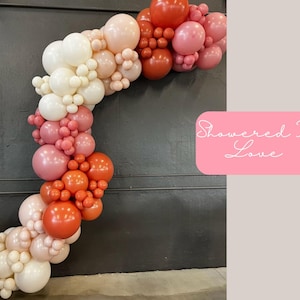 DIY BOHO Showered in Love Bridal Balloon Garland Kit Baby Shower Bridal Balloon Arch DIY Balloon Kit Boho Decoration Baby Shower Balloon
