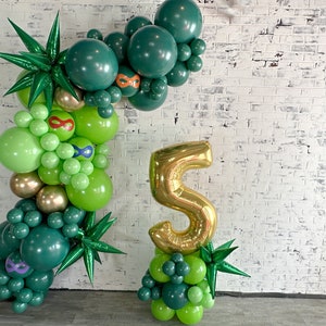 Teenage Mutant Ninja Turtles Ballongirlande Ninja Turtles Geburtstagsballons Ballonbogen Kit Partyzubehör TMNT Geburtstag Party Dekor