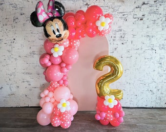 DIY Pink Balloon Garland Kit Minnie Mouse Birthday Balloon Arch DIY Balloon Kit Pink Party Decoration Birthday Balloon Oh Twodles Balloon