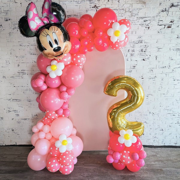 DIY Pink Balloon Garland Kit Minnie Mouse Birthday Balloon Arch DIY Balloon Kit Pink Party Decoration Birthday Balloon Oh Twodles Balloon