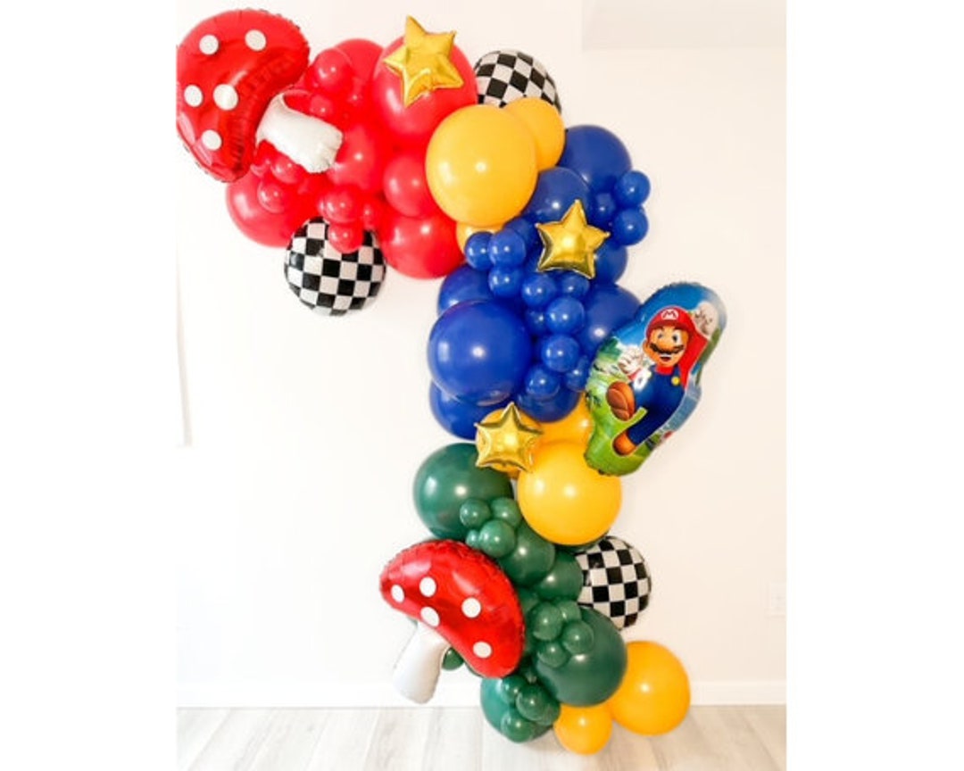 Super Mario Balloon Garland Balloon Arch DIY Balloon Kit Daisy Etsy