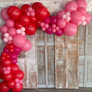 Valentines Day DIY Balloon Garland Galentines Balloon Arch Kit Vanlentines Decorations Balloons Garland Teacher classroom valentines balloon