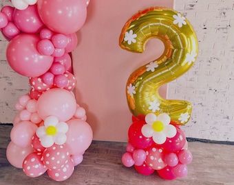 DIY Balloon Number Sculpture Balloon Number Foil Minnie Mouse Balloon Decoration Kid Birthday Pink Balloon Birthday Oh Twoodles Baby Decor